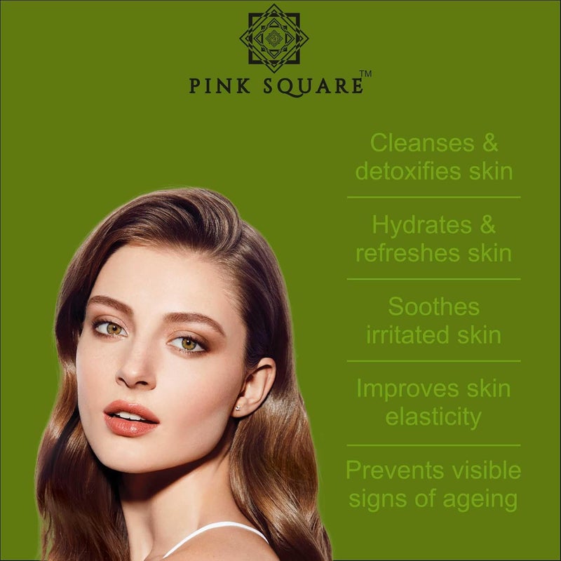 Pink Square Green Tea Face Toner Refreshing Face Mist  Toner  Toner for Hydrating Skin  AlcoholFree Mist  toner for open pores Tightening Pack of 3 of 100 ML - Image 3