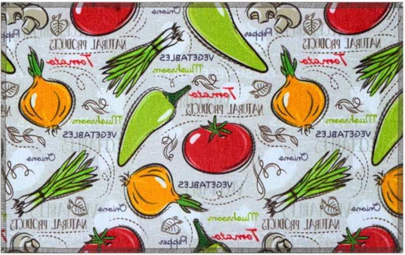 Mac Carpet Royal Kitchen Mats Set (2 Piece - 50x80cm + 50x140cm) - Vegetables