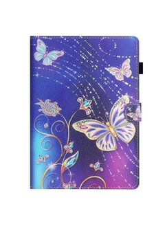 erorex Colorful Butterfly Design Flip Case for Huawei Tablets with Card Holder and Stand Feature  - Image 2