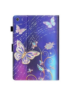 erorex Colorful Butterfly Design Flip Case for Huawei Tablets with Card Holder and Stand Feature  - Image 3