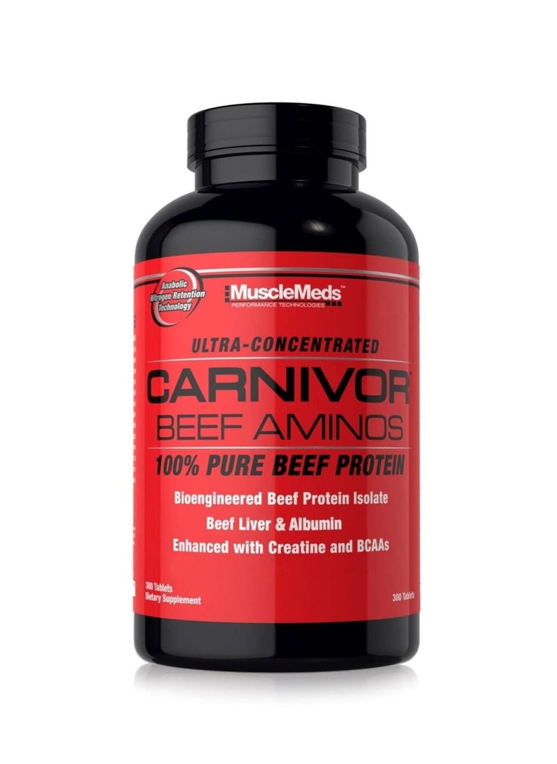 MUSCLEMEDS Ultra-Concentrated Carnivore Beef Aminos 300 Tablets  - Image 2
