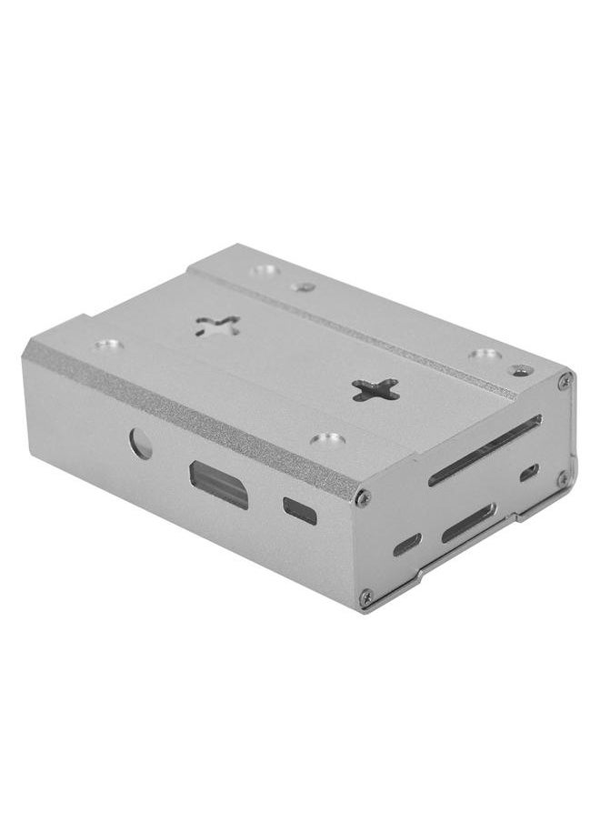 Thoraya Anti-interference Aluminium Alloy Case for Raspberry Pi 3B+/3B/2B Fast Heat Dissipation -Silver  - Image 4