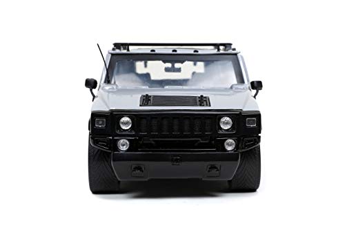 Jada Toys Just Trucks 124 2003 Hummer H2 with Rack Diecast Car Grey Toys for Kids and Adults 32310 - Image 5