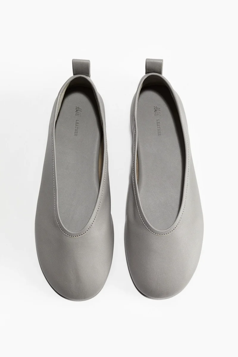 H&M Leather ballet pumps