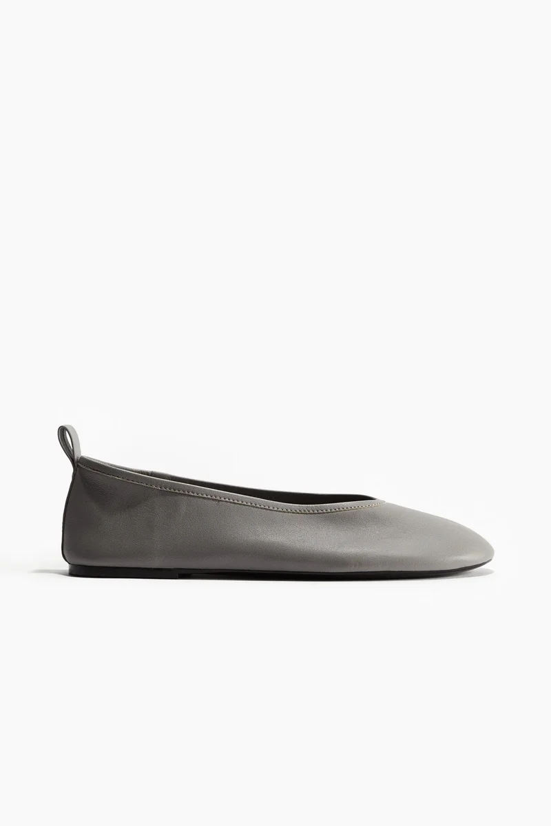 H&M Leather ballet pumps