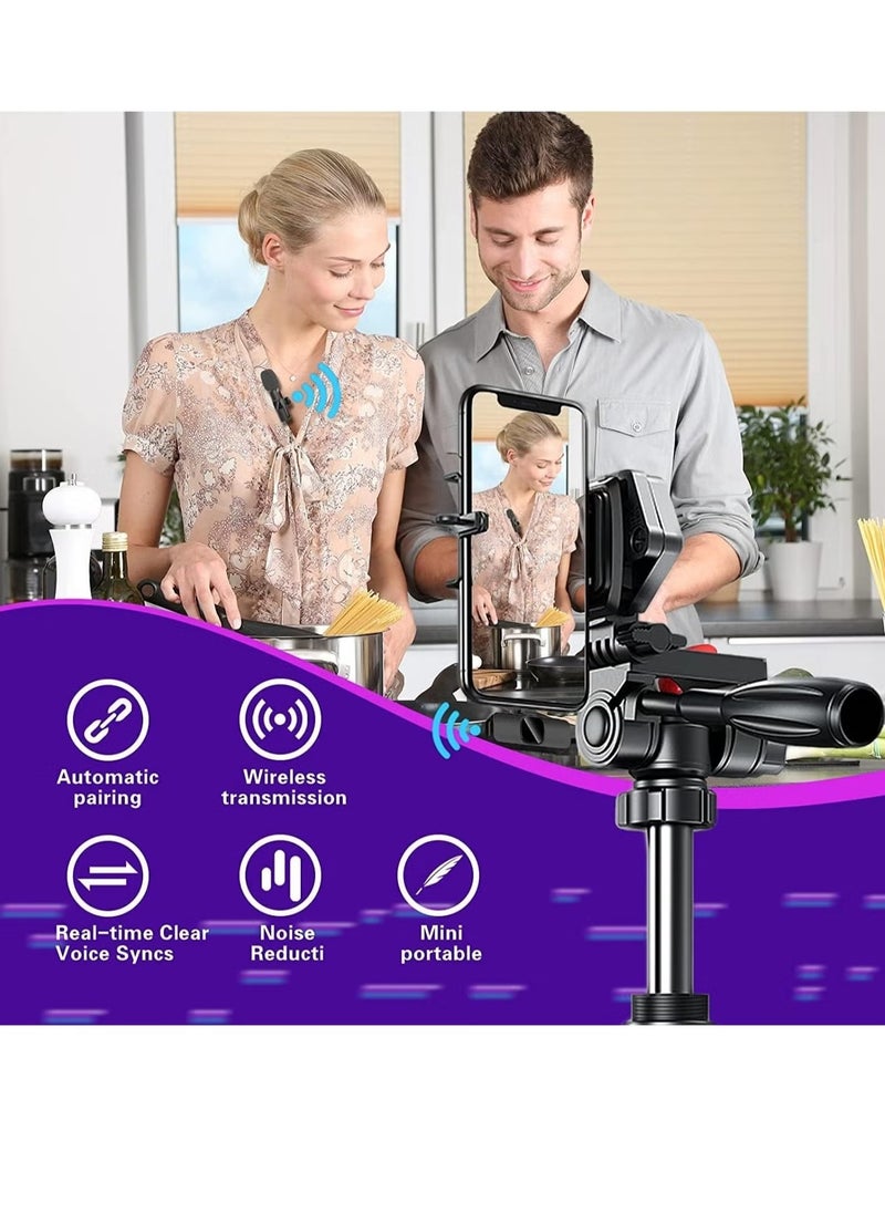Tx - Wireless Lavalier Microphone For iPhone, Mobile iPhone Microphone, Plug & Play No APP Needed, Mini Wireless Microphone , Noise Cancellation Microphone For live stream - Image 1