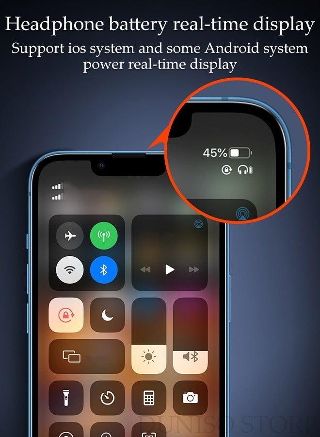 DUNISO Bluetooth Headset Wireless Headphone Business Earpiece for Cell Phones PC Tablet Laptop Computer Noise Cancelling Mic Headphones for Trucker Driver Business - Image 5