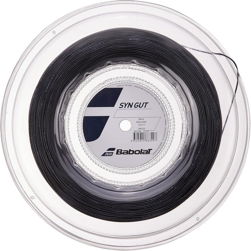 Babolat Synthetic Gut Tennis String Reel - Black - 200m (660ft) - 16G