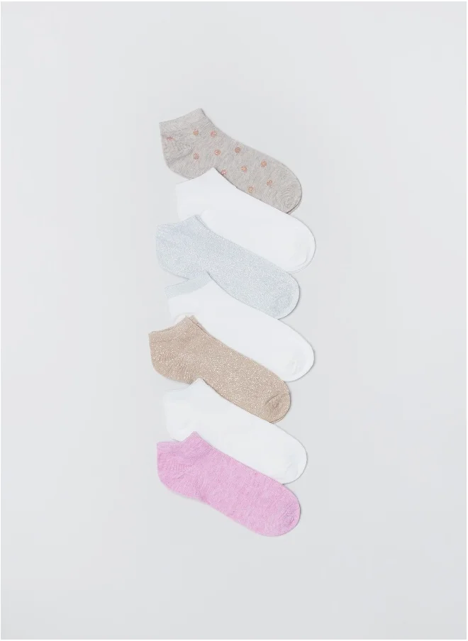 Ovs Ovs Seven-Pair Pack Shoe Liners With Lurex