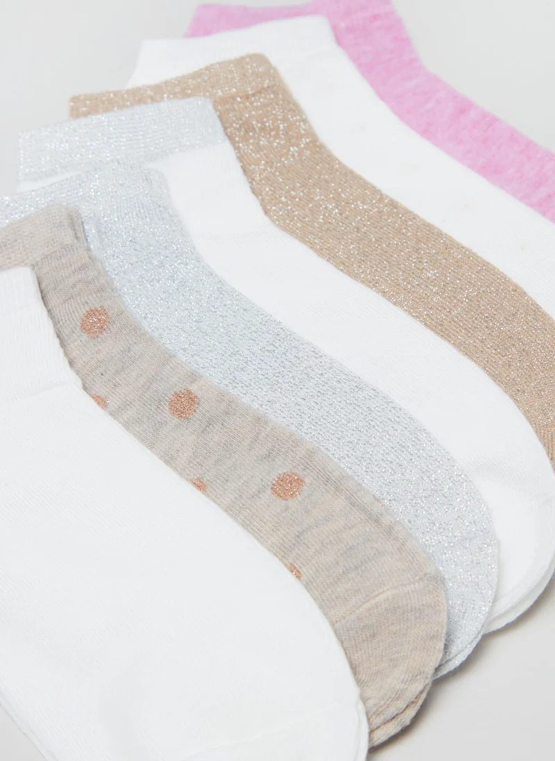 Ovs Ovs Seven-Pair Pack Shoe Liners With Lurex