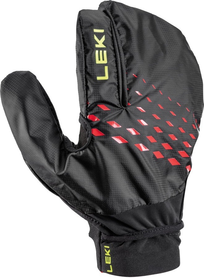 Leki قفازات LEKI Neotrail Storm - قفازات جري خفيفة الوزن ودافئة ومقاومة للماء تعمل باللمس مع قفاز خارجي قابل للطي - أسود-أحمر-أصفر - متوسط - Image 5