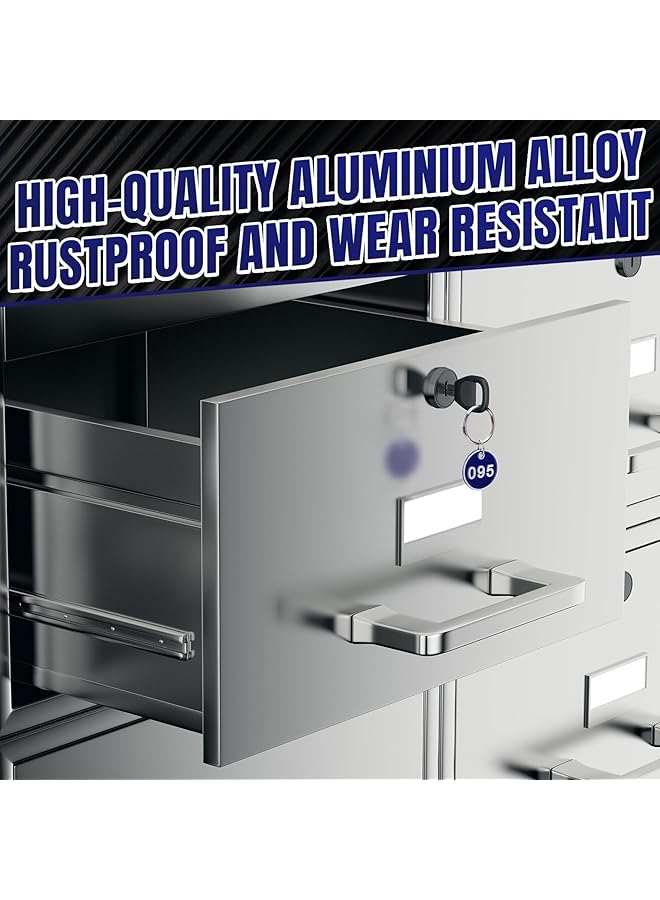 إيروريكس علامات مفاتيح مرقمة 1 100 من سبائك الألومنيوم المعدنية مع حلقات لحقائب السفر وخزائن المبيت والخزائن باللون الأزرق - Image 5