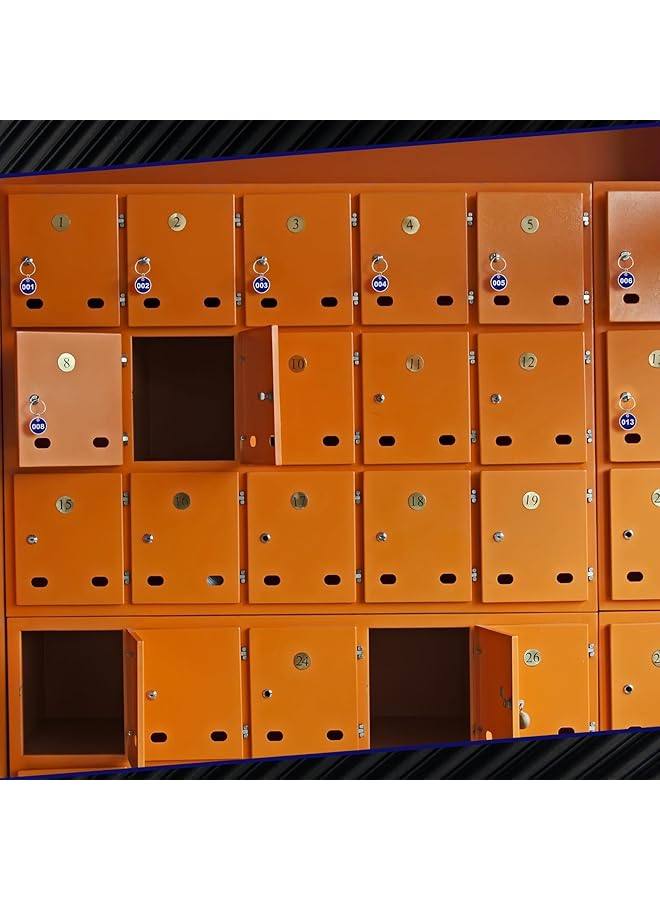 إيروريكس علامات مفاتيح مرقمة 1 100 من سبائك الألومنيوم المعدنية مع حلقات لحقائب السفر وخزائن المبيت والخزائن باللون الأزرق - Image 3