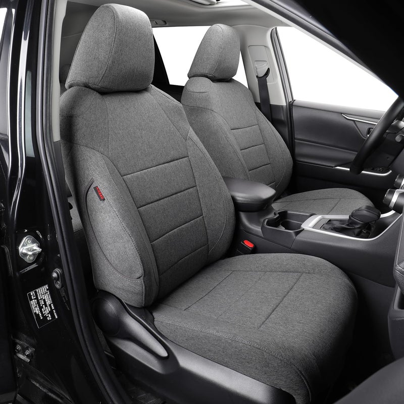 أغطية مقاعد السيارة Coverdream مجموعة كاملة لسيارة تويوتا RAV4 2019-2025 ليموزين LEXLEXLE مغطاة بالكامل مقاومة للأشعة فوق البنفسجية قابلة للتنفس بوليستر واقي مقعد السيارة وسادة SUV رمادي