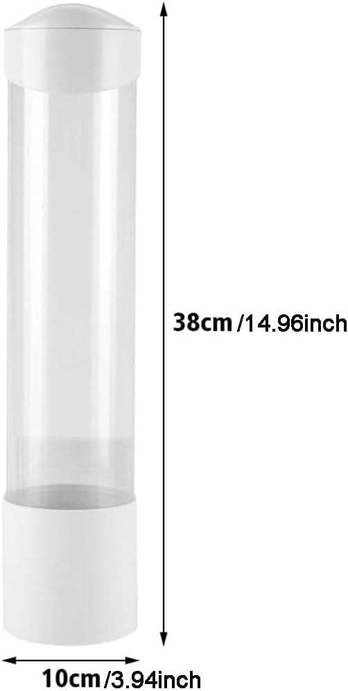 JOSSYFY JOSSYFY Cup Dispenser Wall Mounted Plastic Drinking Water Cup Dispenser Glass Dispenser Holder Disposable Cup Holder Organizer Sticker or Screw Plate Mountable Plastic - Image 3