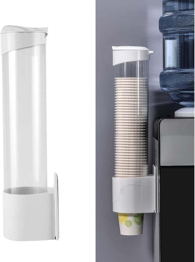 JOSSYFY JOSSYFY Cup Dispenser Wall Mounted Plastic Drinking Water Cup Dispenser Glass Dispenser Holder Disposable Cup Holder Organizer Sticker or Screw Plate Mountable Plastic - Image 2