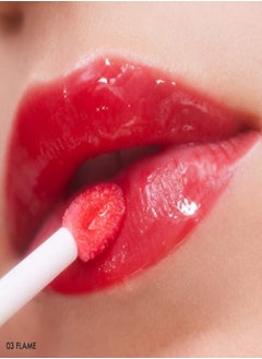 SEPHORA SEPHORA COLLECTION Outrageous Plump Intense Hydrating Lip Gloss – 03 Flame (Shimmer Free Cherry Red) – High-Shine, Plumping Effect – 6mL  - Image 4