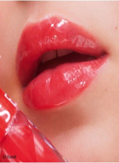 SEPHORA SEPHORA COLLECTION Outrageous Plump Intense Hydrating Lip Gloss – 03 Flame (Shimmer Free Cherry Red) – High-Shine, Plumping Effect – 6mL  - Image 3