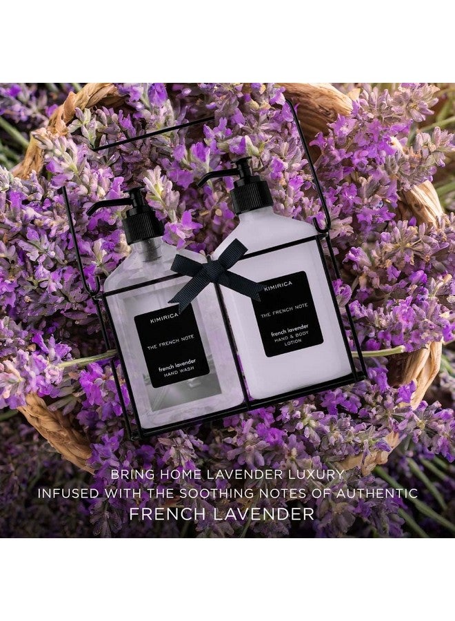KIMIRICA French Note Hand Wash Hand Lotion Duo Set With Metal Caddy| Lavender Luxury Gift Set For Women & Men | (270Mlx2) - Image 3