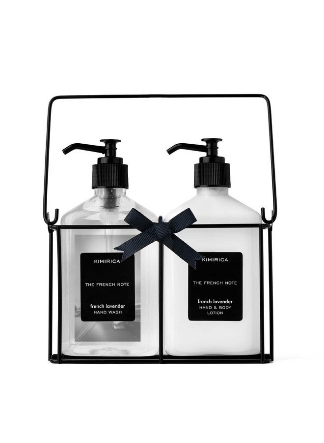 KIMIRICA French Note Hand Wash Hand Lotion Duo Set With Metal Caddy| Lavender Luxury Gift Set For Women & Men | (270Mlx2) - Image 1