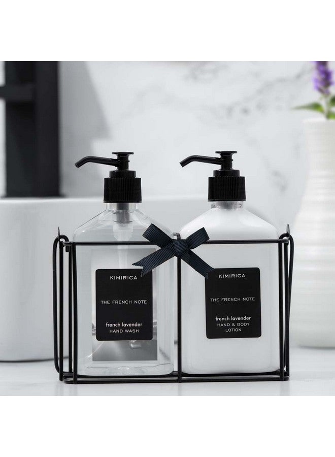 KIMIRICA French Note Hand Wash Hand Lotion Duo Set With Metal Caddy| Lavender Luxury Gift Set For Women & Men | (270Mlx2) - Image 2