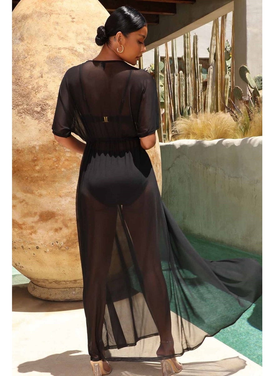 Angelsin فستان شاطئ تulle باريو  - Image 3