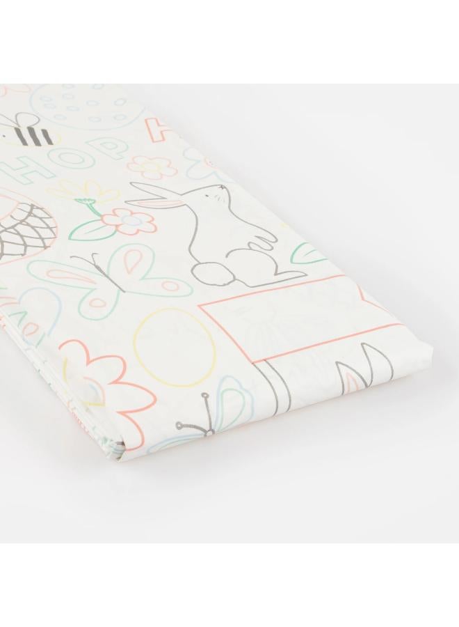 Meri Meri Easter Colour In Activity Tablecloth - Paper Tablecloth with Fun Pastel Easter Icons, Creative Kids Party Activity, Colourable Design for Easter Parties, Picnics & Celebrations - Image 3