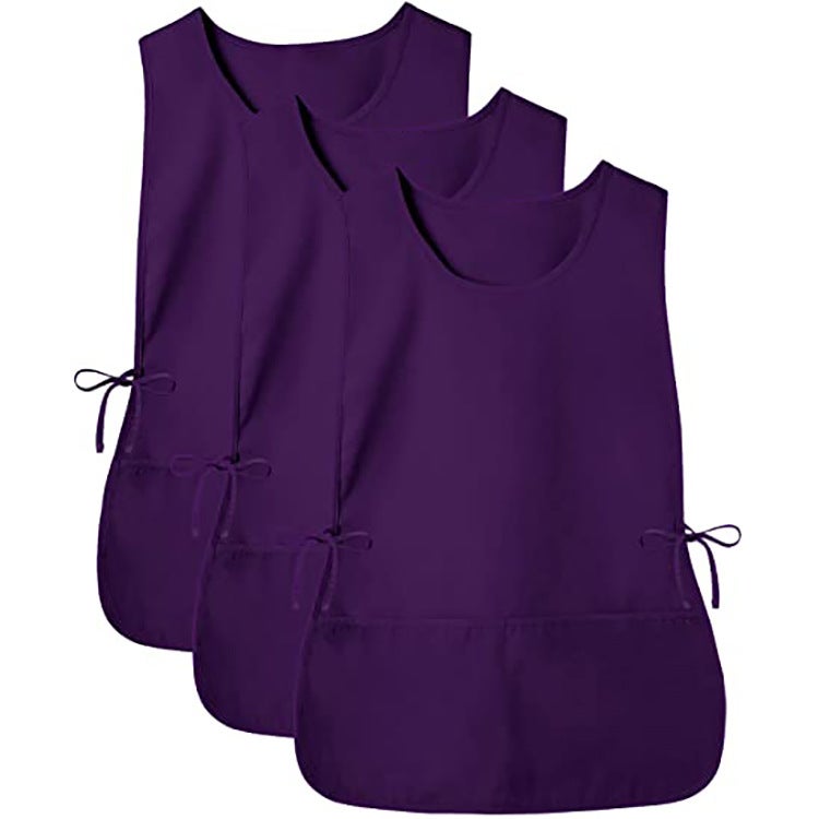 Cobbler Vest Apron Sleeveless Art Chef Pockets Purple