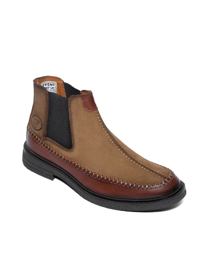 Levent Genuine Leather Men Chelsea Boot - Tan - Image 2