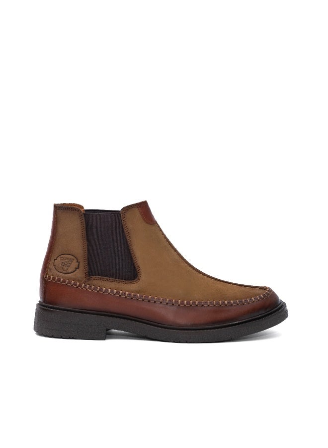 Levent Genuine Leather Men Chelsea Boot - Tan - Image 3