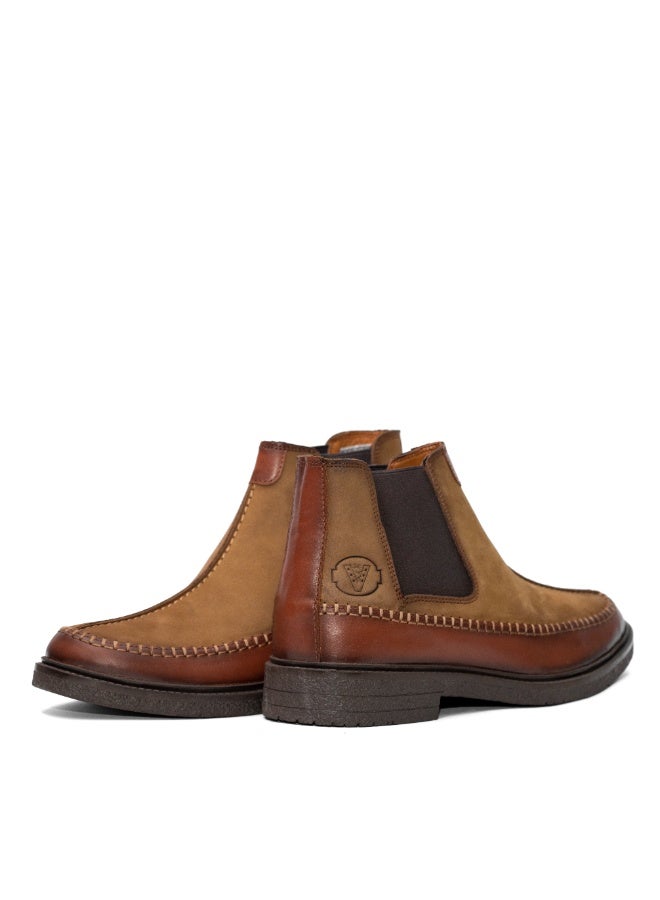Levent Genuine Leather Men Chelsea Boot - Tan - Image 1