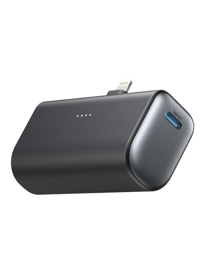 REBENUO Anker Portable Charger with Built-in Lightning Connector MFi Certified Battery Pack 5,000mAh 12W Compatible with iPhone 14/14 Pro / 14 Plus / 14 Pro Max iPhone 13 and 12 Series (Black) - Image 2