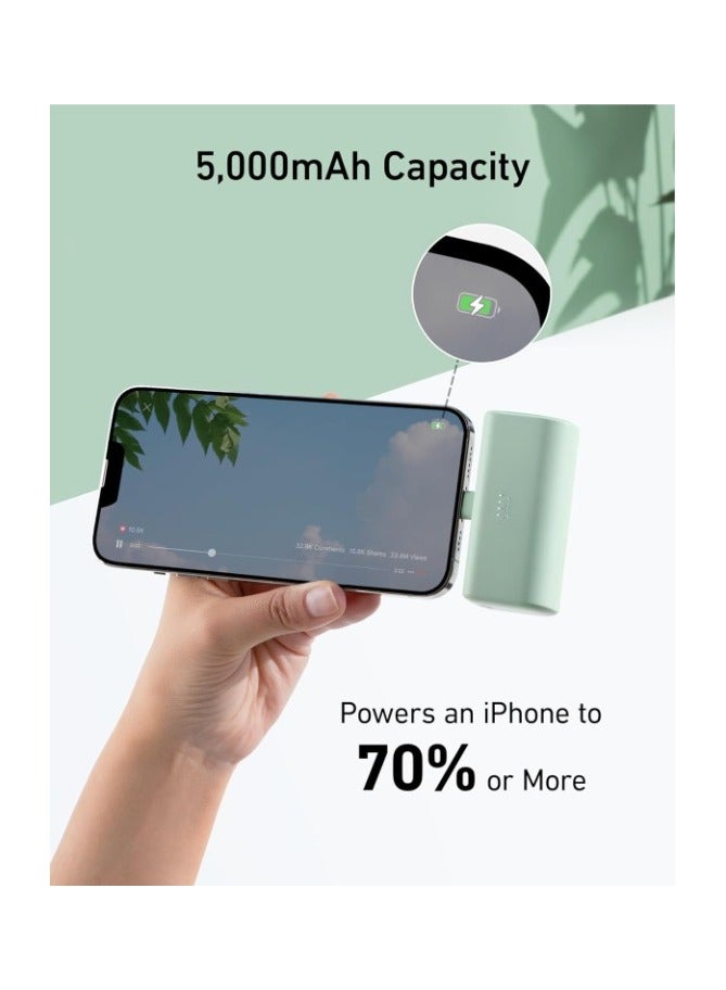 REBENUO Anker Portable Charger with Built-in Lightning Connector MFi Certified Battery Pack 5,000mAh 12W Compatible with iPhone 14/14 Pro / 14 Plus / 14 Pro Max iPhone 13 and 12 Series (Black) - Image 3