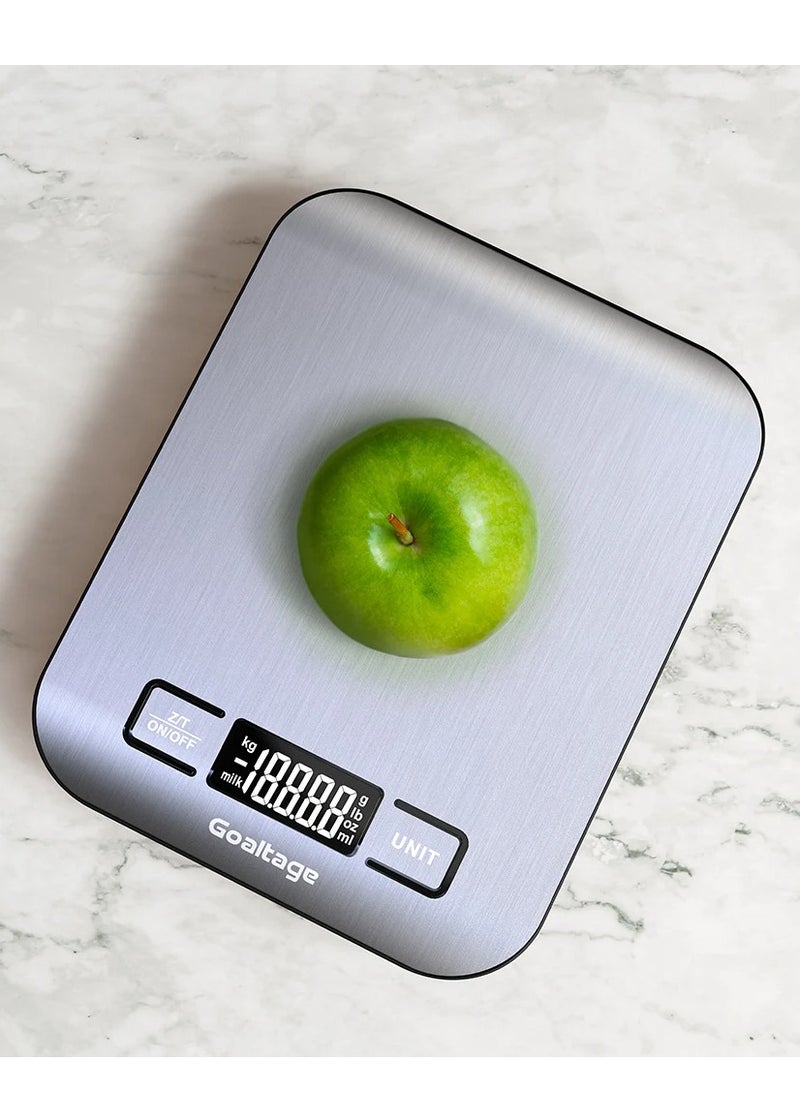 Goaltage True Balance Digital Kitchen Scale with 5 Measuring Units, High-Precision, Tare and Auto-oﬀ Functions, Overload Alert and Compact Design Premium Quality High Precision Sensor for Accurate Measurements  - Image 4