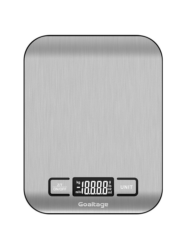 Goaltage True Balance Digital Kitchen Scale with 5 Measuring Units, High-Precision, Tare and Auto-oﬀ Functions, Overload Alert and Compact Design Premium Quality High Precision Sensor for Accurate Measurements  - Image 1