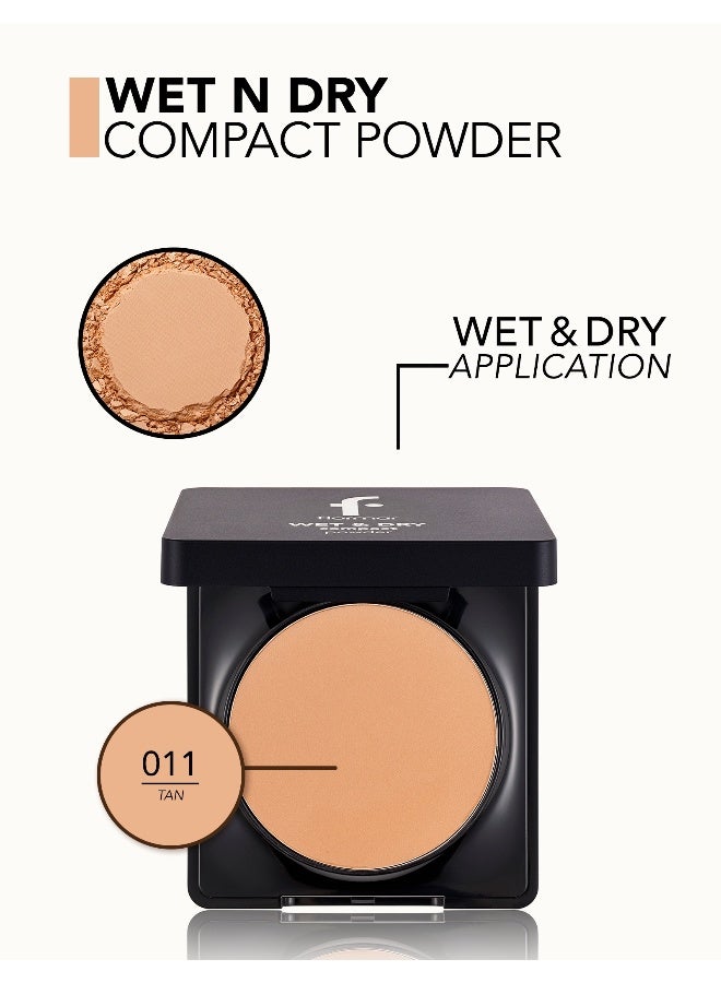 flormar Wet Dry Compact Powder – 011 Tan – Powder Texture, Matte Finish, Smooth, Soft 011 Tan - Image 4