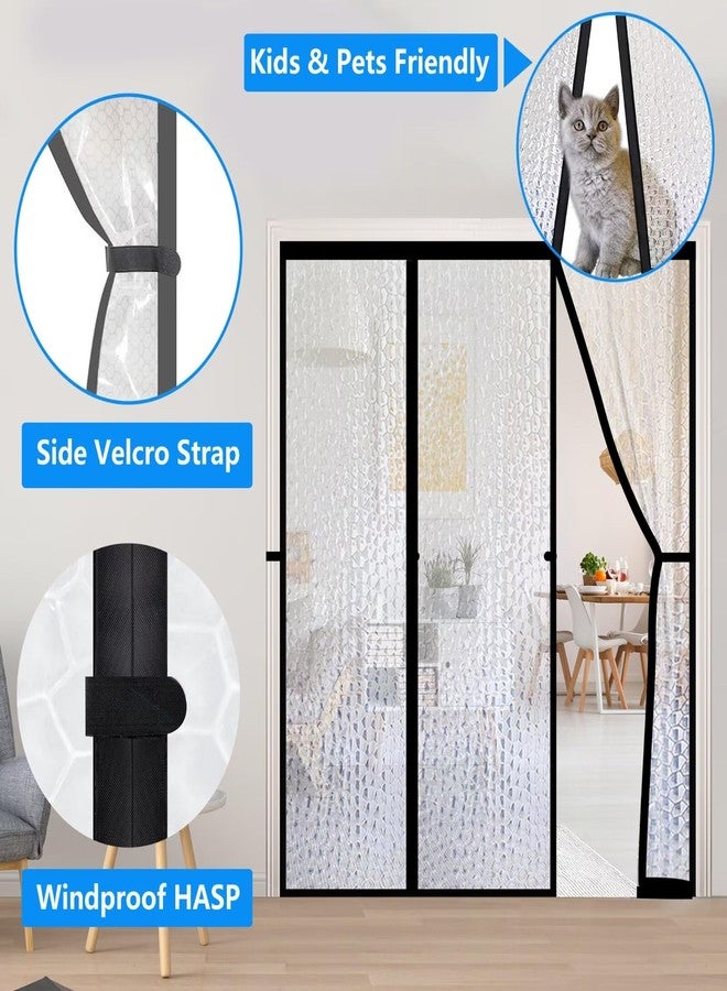 ريلاينسر ستارة باب عازلة حراريًا مغناطيسية من ريلاينسر، غطاء باب مقاوم للماء من مادة EVA، فتحة باب مزدوجة، تناسب مقاس باب 74 بوصة × 80 بوصة، ستارة باب معزولة ذاتية الإغلاق، شاشة باب حرارية للحماية من الحرارة - Image 5