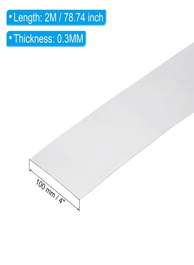 PATIKIL 4in x 78.7in Aluminum Flashing, 1pcs Aluminum Flashing Roll Roofing Aluminum Sheet Metal Strip Sheet Roll 0.3mm Shim for Roofs Gutters Door Window Machinery Repair Craft DIY - Image 2