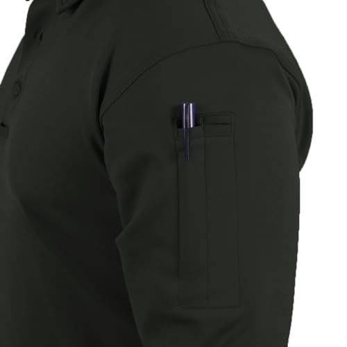 Propper I.C.E Men's Long Sleeve Performance Polo Shirt, Dark Green, 2X-Large - Image 2