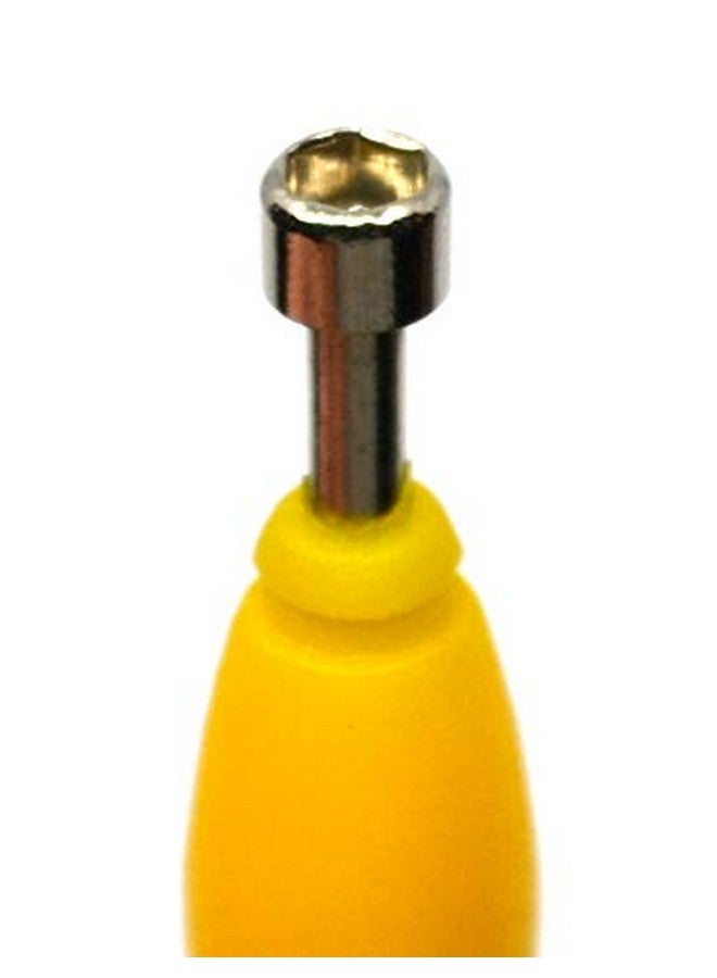 Teak Tuning Standard Fingerboard Tool, Screwdriver and Nut Driver, Yellow Colorway, Pack of 1 - Image 3