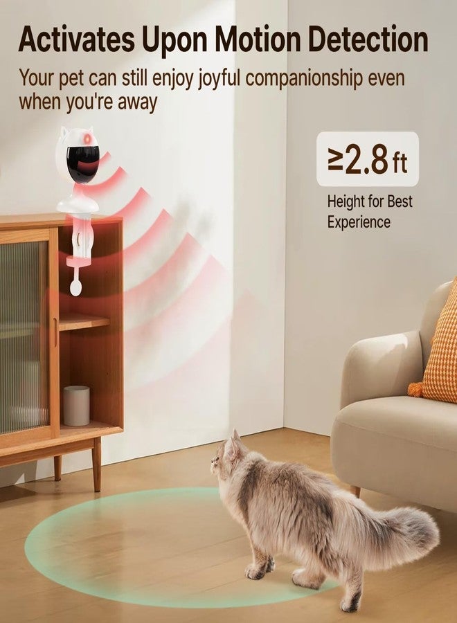 Potaroma Smart Sensor Cat Laser Toys Interactive, Motion Activated Truly Random Trjajectory, Clamp Design, Automatic Chargeable Kitten Toy Indoor Exercise, Cream White - Image 5