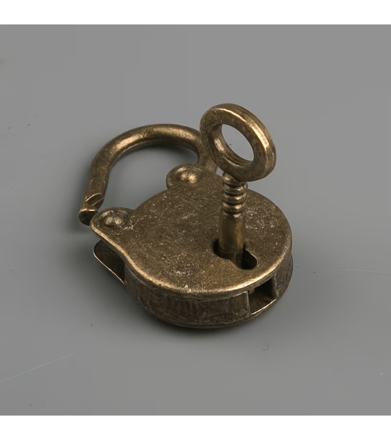 2pcs Antique Bronze Mini Padlock Set 1 Lock 1 Key for Cabinet Drawer - Image 5