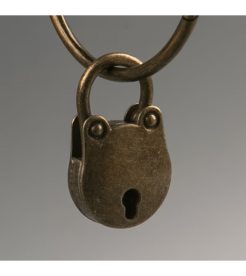2pcs Antique Bronze Mini Padlock Set 1 Lock 1 Key for Cabinet Drawer - Image 4