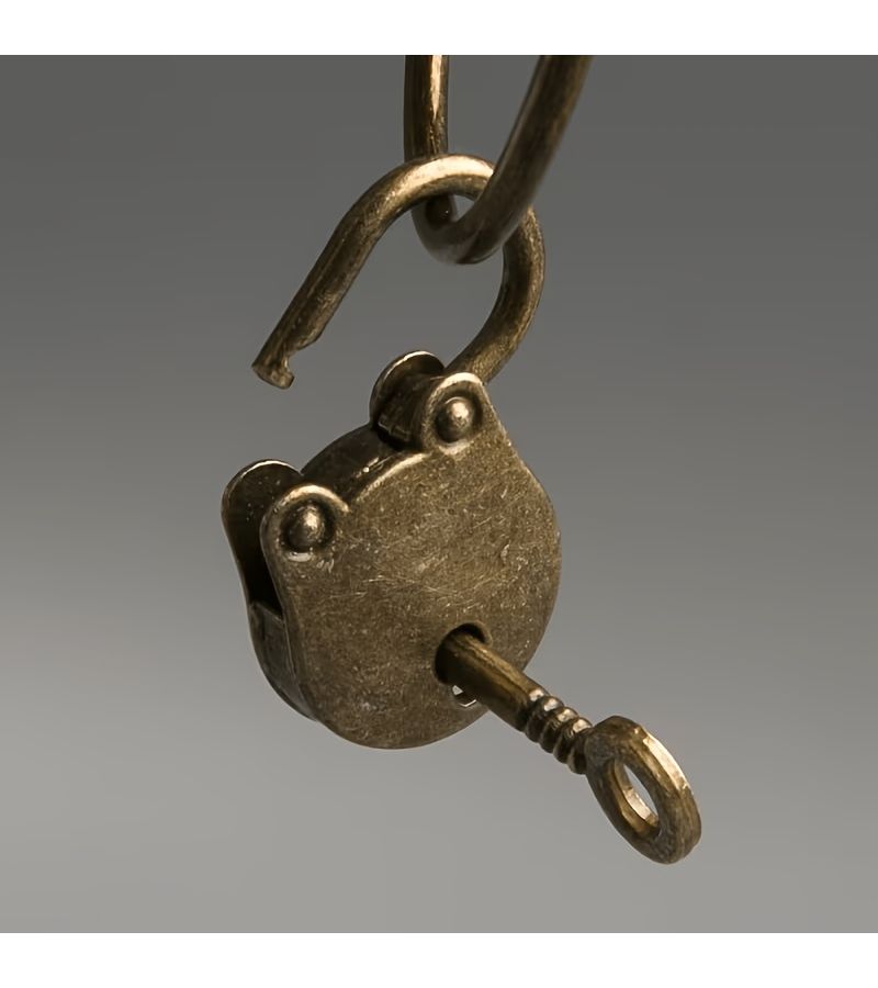 2pcs Antique Bronze Mini Padlock Set 1 Lock 1 Key for Cabinet Drawer - Image 2
