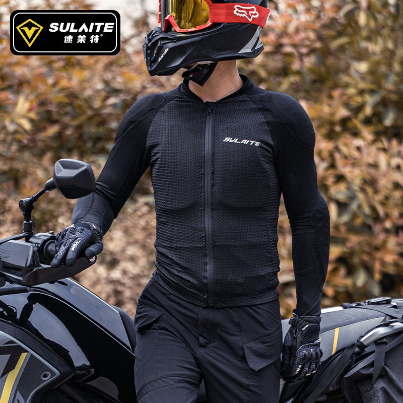 Motorcycle Protective Jacket Mesh Breathable Summer Riding Armor Racing Suit - Image 1