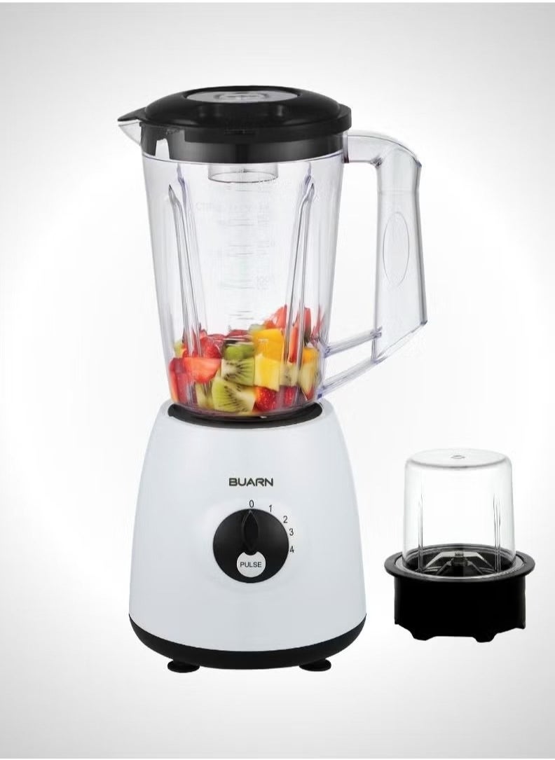 BUARN PROFESSIONAL 2 in 1 Blender with a Large 1.75-Liter Capacity, 350W Power, 4 Speed Settings, Overheat Protection, Safety Lock, and Durable Copper Oil-Bearing Motor – Model BL-F104  - Image 1
