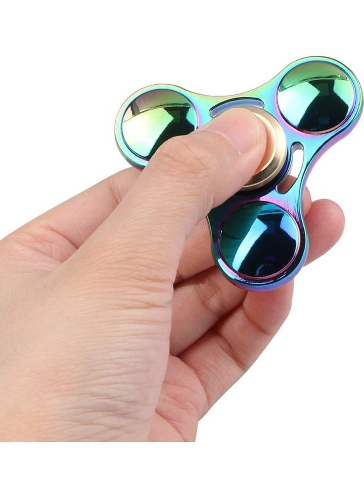 Hand Spinner Metal Fidget ADHD Focus Toy Ultra Durable High Speed Anxiety Relief Toys,Rainbow Color - Image 2
