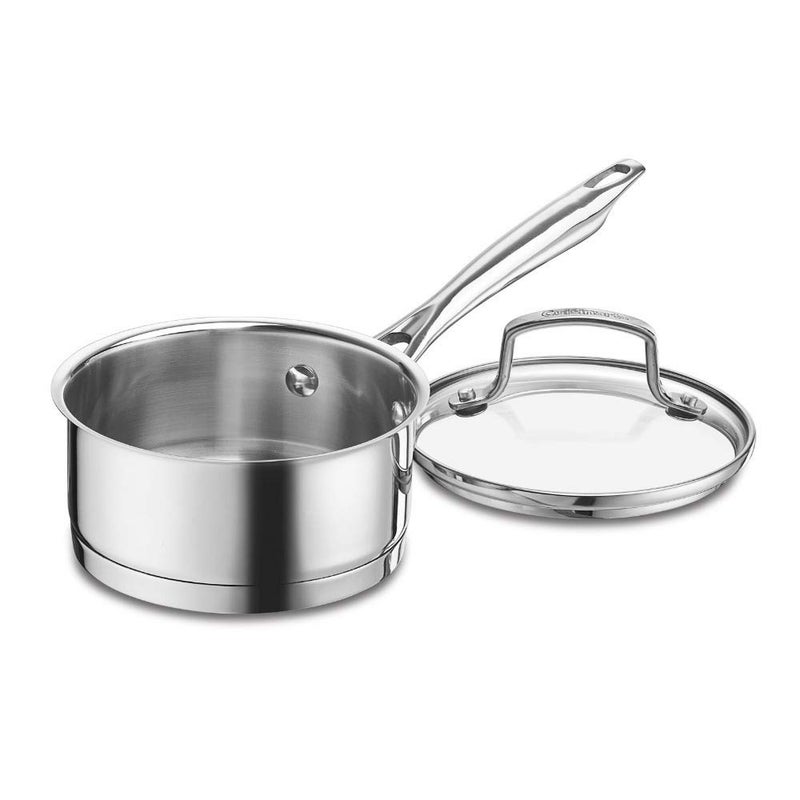 Cuisinart 891914 Professional Series 1Quart Saucepan with Cover Stainless Steel Mirror Finish - Image 2