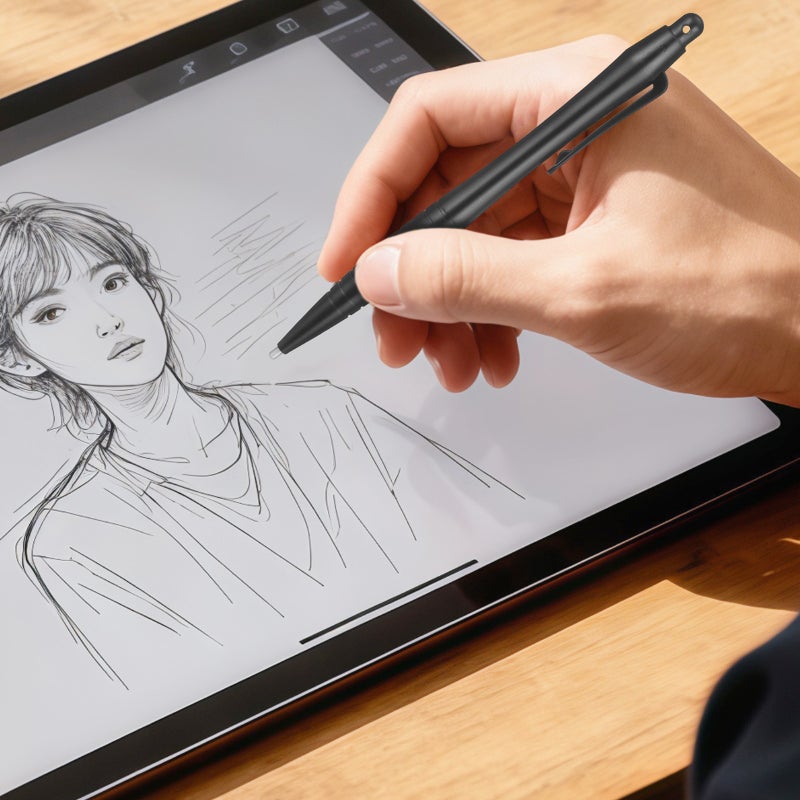 📱 قلم ستايلس مقاوم للضياع بحبل نابض لأجهزة الشاشة المقاومة بتحكم محسن - Image 5