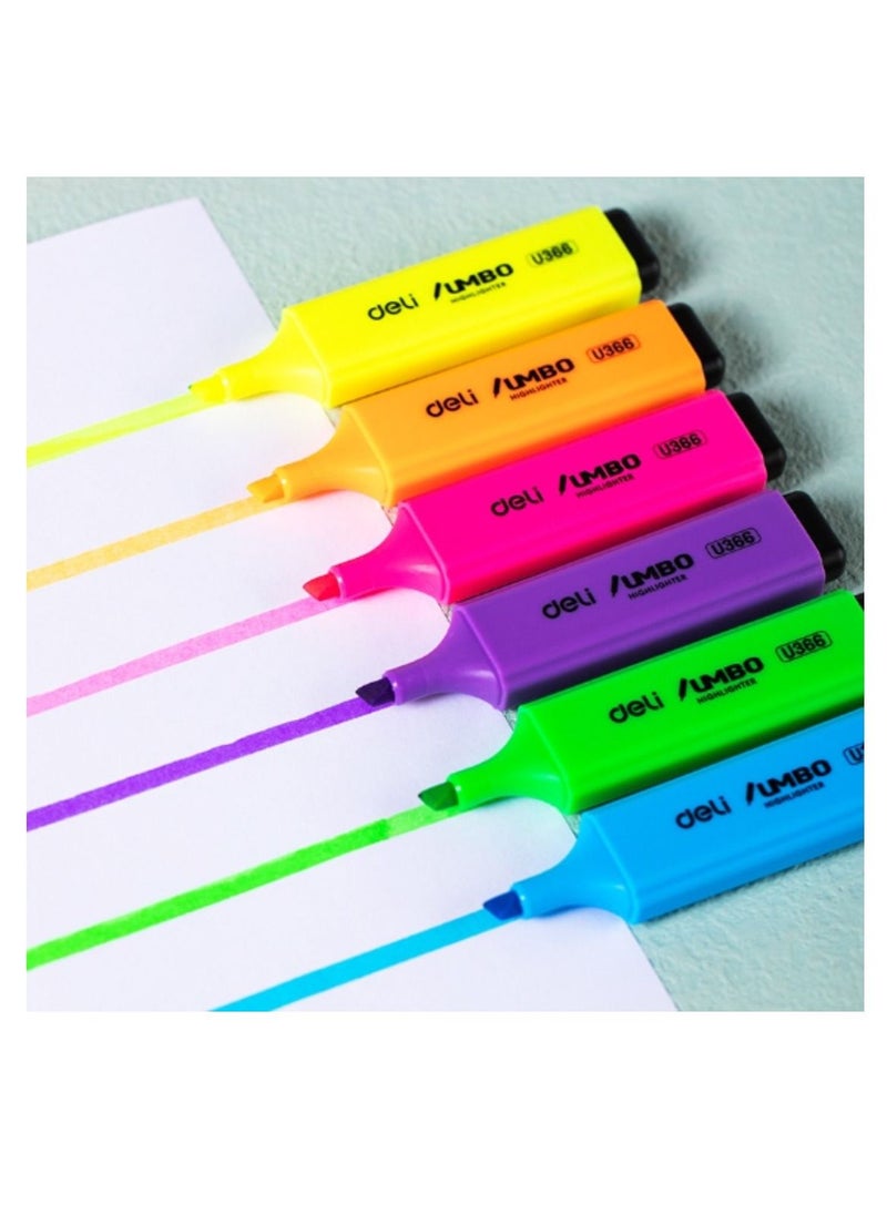 Deli - 6-Piece Highlighter Set Multicolour - Image 1